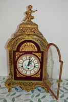 Fantastic antique French boulle style clock, mantel clock, table clock