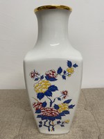 Hollóházi Virágmintás Porcelán Váza A8