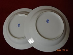 Alföldi porcelán mélytányér, arany szegélyes, átmérője 23 cm. Vanneki! Jókai.
