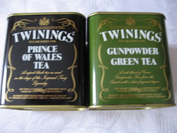 Twinings tea doboz Prince of Wales és Gunpowder green egyben