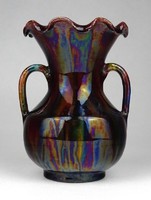 1H551 old small field vase ceramic vase 13 cm