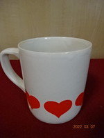 Granite porcelain cup with heart-shaped pattern, height 9 cm. He has! Jókai.