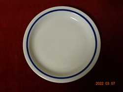Lowland porcelain small plate, blue striped, diameter 16.5 cm. He has! Jókai.