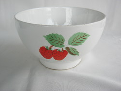 Granite ceramic bowl with strawberry pattern