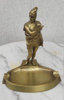 Gyönyörű különleges antik, bronz szobor, rendkívül mutatós . Szecessziós Wien, Bécsi, hamuzó,levél