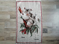 Koala patterned linen kitchen towel, kitchen towel