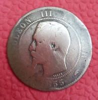 Franciaország III.Napóleon 2 centimes 1855