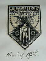 ÉPÍTETT EMLÉKHELY 1938, SEENGER BÉLA KŐFARAGÓ MESTER, NAGYMÉRETŰ FOTÓ (17,5X13 CM) EREDETI