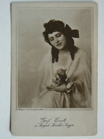Count Eszti, member of the Szeged Theater photo 1918, post card, postcard rarity (9x14 cm) original