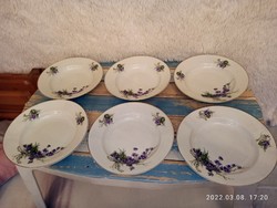 6 flawless violet plates in excellent condition