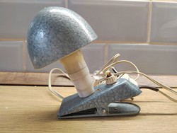 Szarvasi csiptetős lámpa szürke kalapácslakk vintage retro