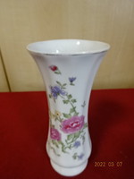 Kínai porcelán váza, tavaszi virágokkal, magassága 15,5 cm. Vanneki! Jókai.