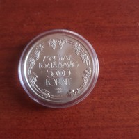 Tokaji ezüst 5000 Forint 31,46 gramm 0,925 PP, tájékoztató füzettel