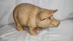 Famous large marked demanding artefice ottana pig pig figure sculpture marked 7.5 kg of cuteness