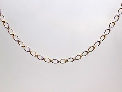 Yellow and white gold engraved necklace (zal-au105885)