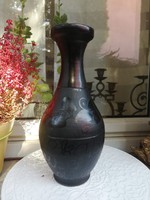 nádudvari fekete kerámia váza
