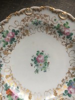 Antik, Biedermeier Elbogen tányér, 1839. Plusz ajándék tányértartó!