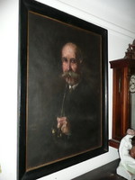 Márton j. Signed very beautiful oil painting 86 * 63 cm in size with the original antique frame 1905