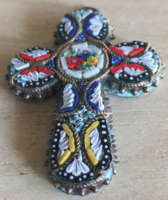 Micromosaic cross from the early 1900s-Italian-does not lack glass'-