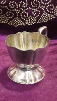 Régi ezüstözött pohár, pohártartó (L2275)