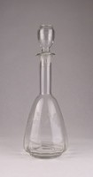 0U302 Csiszoltüveg likőrös kínáló dugóval 23 cm