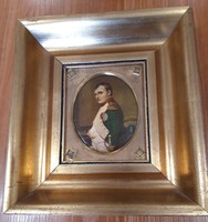 Napóleon portré nyomat antik aranyozott keretben