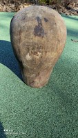 Ritka antik - Millinery head - kézzel faragott fa, kalap paróka minta fej szobor a 19. századból