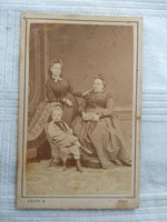 2  antik CDV vizitkártya kemény hátú fotó 1873 előttiek