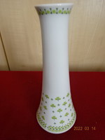 Alföldi porcelán váza petrezselyem mintával, magassága 21 cm. Vanneki! Jókai.