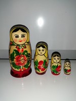 "USSR" orosz, fából készült Matrjóska baba négy az egyben