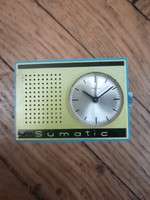 Ruhla Sumatic mini úti ébresztőóra eredeti tokban 1960-70-es évek