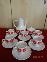 Hollóház porcelain coffee set for six people, 14 pieces. He has! Jókai.