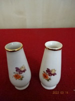 Hollóházi porcelán mini váza, magassága 5 cm. Vanneki! Jókai.