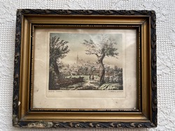 Old wooden picture frame 18 * 14.5 Cm.