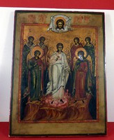 XIX. századi Orosz ikon "Krisztus jelenése" orosz ikonfestő munkája