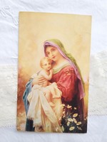 Régi vallási képeslap/szentkép Szűz Mária a kisdeddel 1912