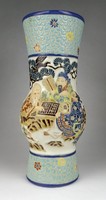 1H685 large oriental motif ceramic vase 32 cm