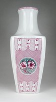 1H680 large pink raven house porcelain vase 37 cm