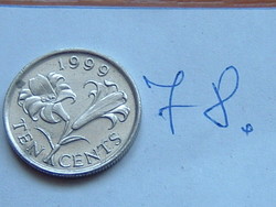 Bermuda 10 cents 1999 flower, bermuda lily 78.