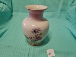 Hollóházi virágos váza 17 cm