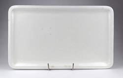 1I034 old large granite porcelain serving tray tray 37 cm