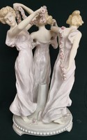 Dt/031 - vienna faience schauer - rudolf podany - dance of girls with garlands (sculpture group)