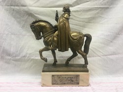 Sidló ferenc, szt. Equestrian statue of Stephen, bronze mng