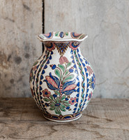 Imre Baán - wreath vase in Hódmezővásárhely - hmv folk art nouveau ceramics