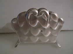 Napkin holder - silver plated - like new - needs cleaning - German - 11 x 9 x 2.5 cm