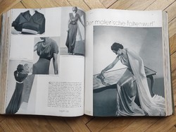 Német art deco divatlap (1936) összefűzött példányai