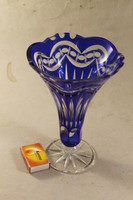 Antik kék kristály váza 813