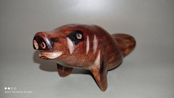 Wood carved manatees are very rare woodwork