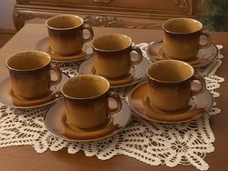 Retro kávés készlet, lengyel Tulowice porcelán