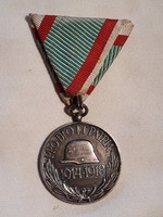 I.vh.-s PRO DEO ET PATRIA 1914-1918 kitüntetés eredeti szalagjával
